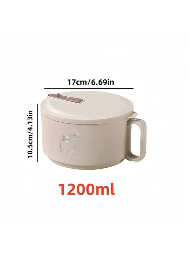 Grey Insulated Stainless Steel Mixing Bowl With Lid 1200ml Rust Resistant Spill Proof Heat Insulation - Image 3